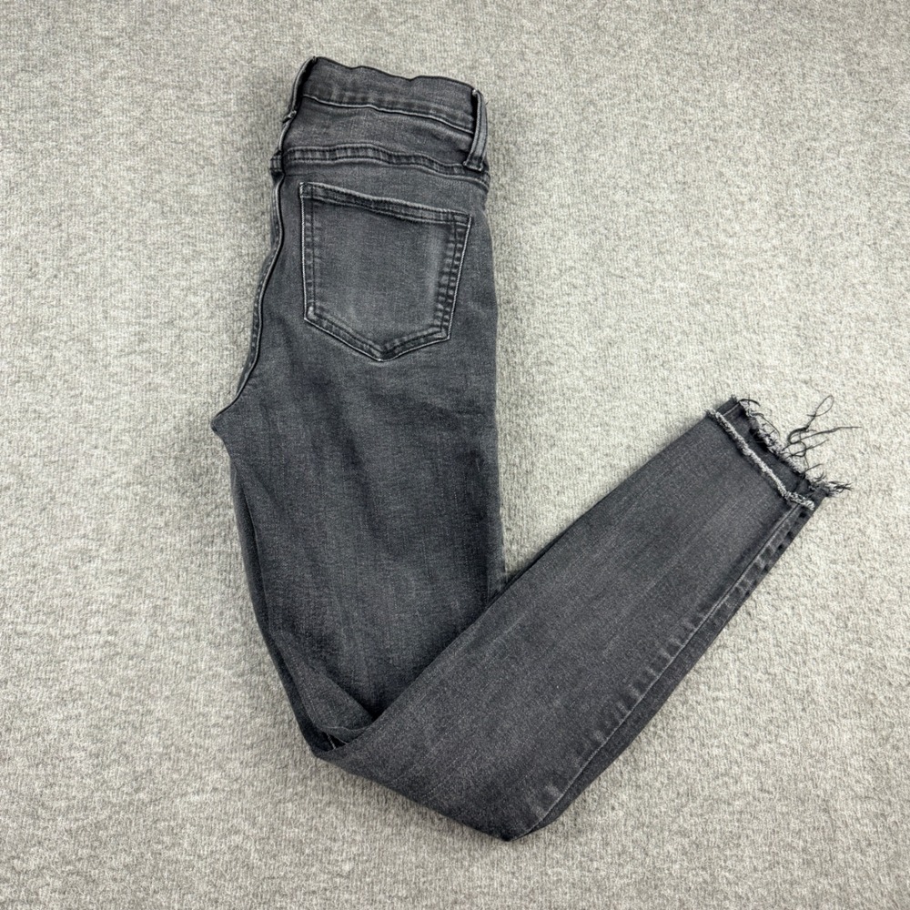 Celebrity Pink The Spice High Rise‎ 1/25 Skinny Jeans Black Distressed Raw Hem